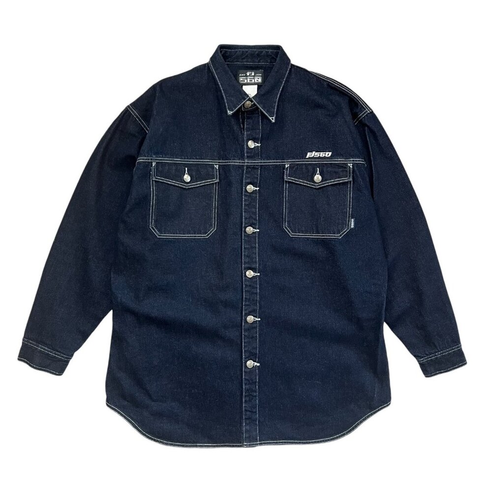 Vintage Fat Joe FJ560 Dark Denim Jacket 3XL Big Tall Hip‎ Hop 90s Streetwear